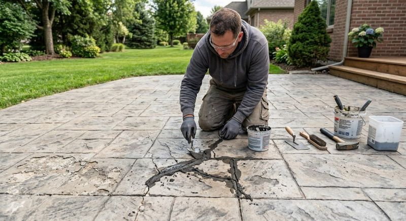 Decorative Concrete Repair in Weatherford, TX